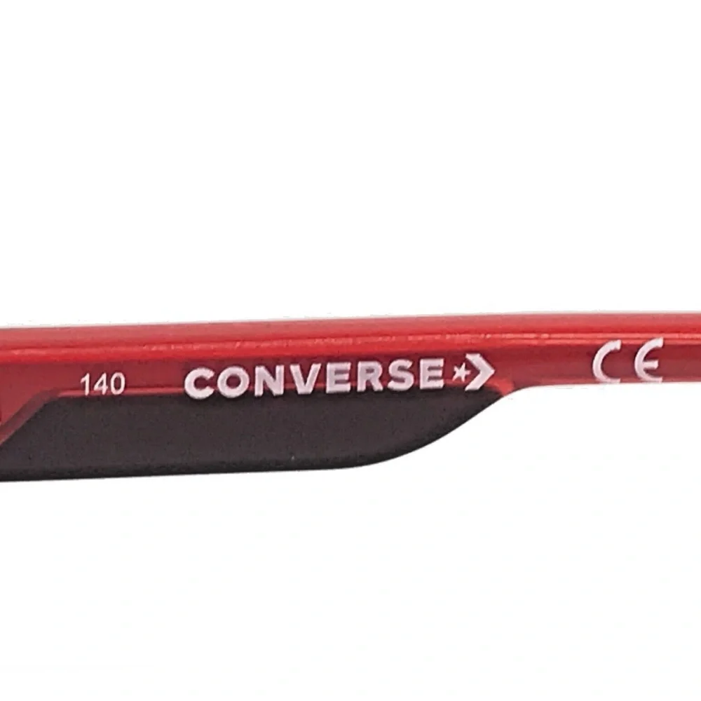 Converse Kids Eyeglasses Frames CV3004Y 411 Matte Black Red Full Rim 49-16-140